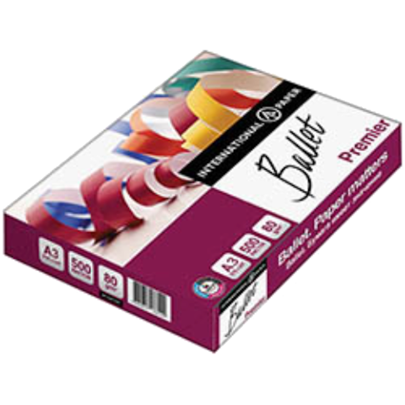 Папір для друку INTERNATIONAL PAPER Ballet Premier A3, 80 г/м2, 500 арк, білий